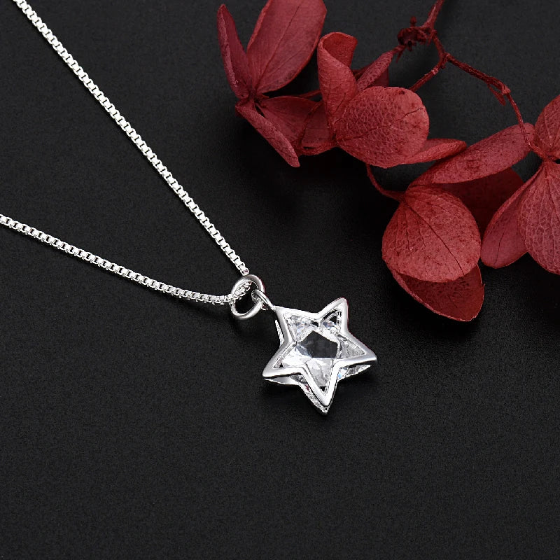 Crystal Star Necklace for Women