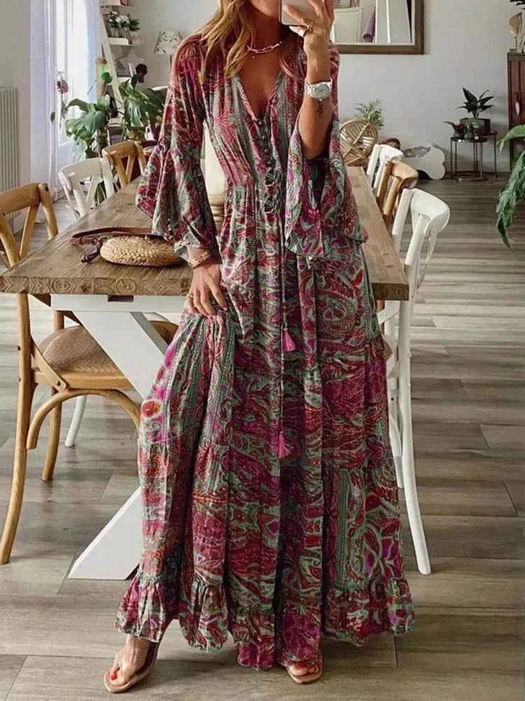 Bohemian Beach Maxi Dress