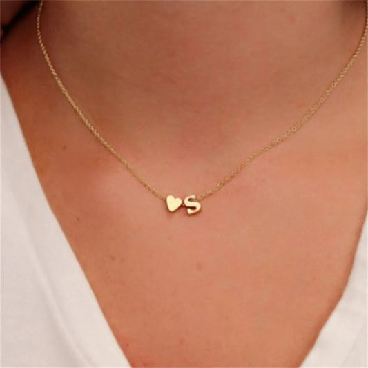 Heart Dainty Initial DIY Necklace